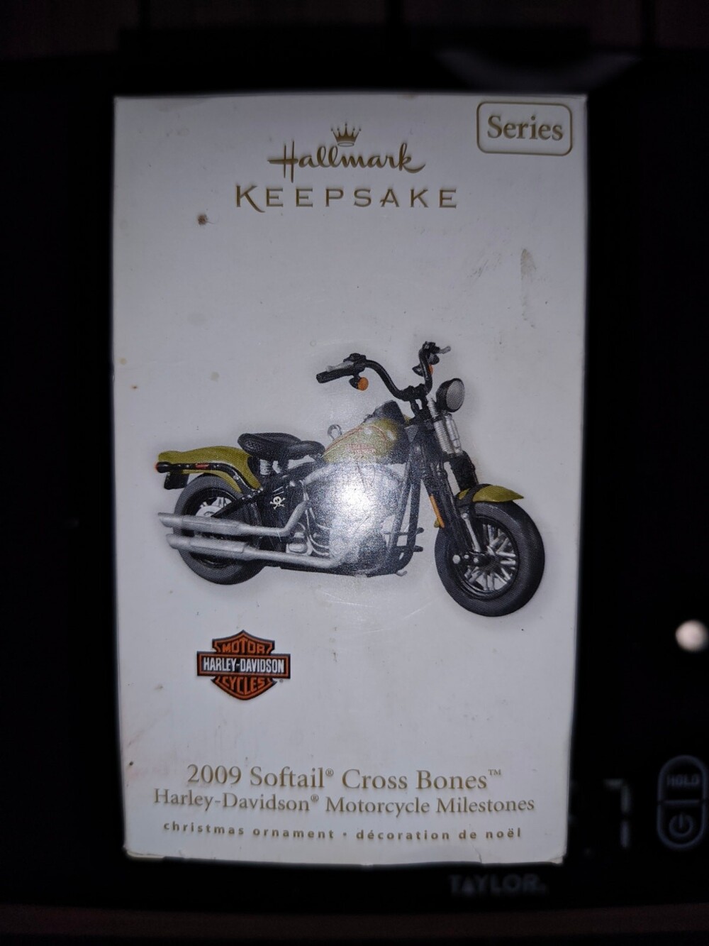 Harley Davidson Christmas Ornament 2009 Softail Cross Bones